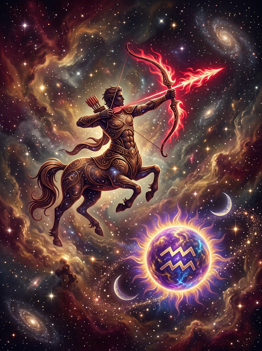 Aquarius Sun with Sagittarius Rising: The Visionary Explorer