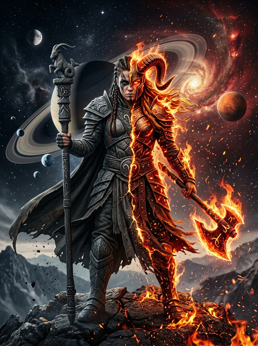 Capricorn Sun, Aries Moon: The Ambitious Warrior