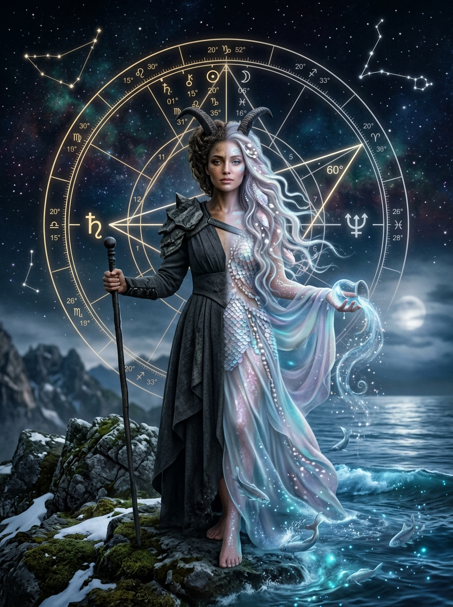 Capricorn Sun, Pisces Rising: The Compassionate Dreamer