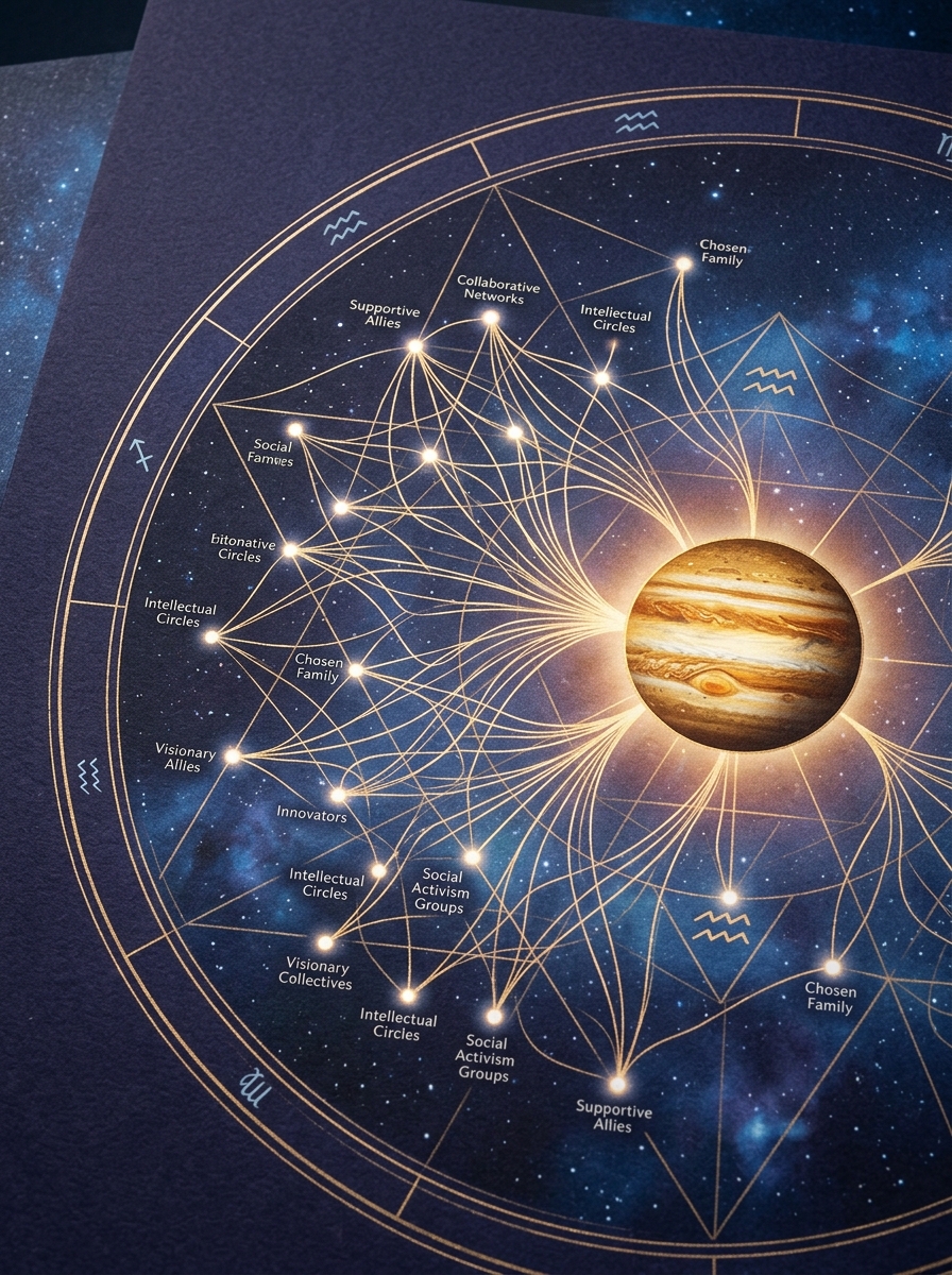 Jupiter in the 11th House: The Astro-Psychology of Collective Expansion and Friendships