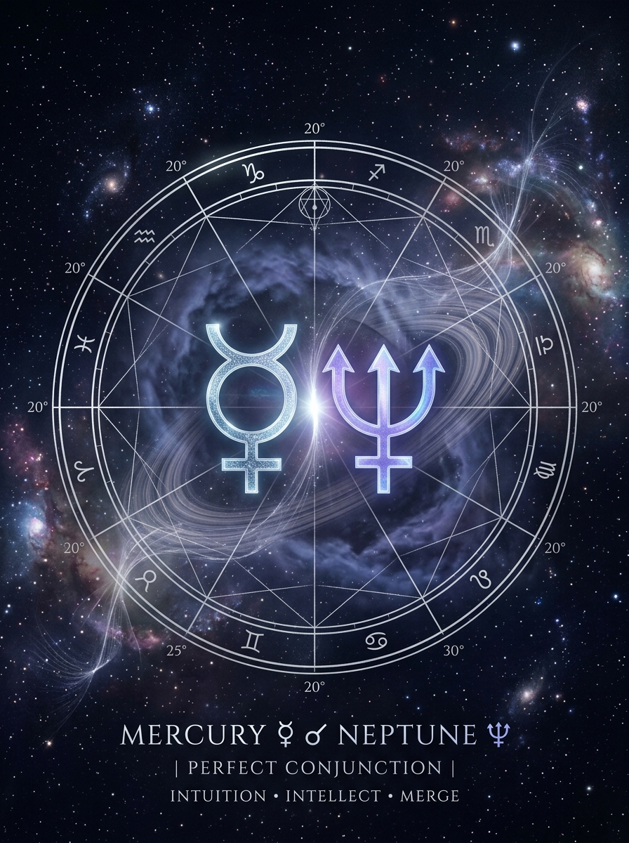 Mercury Conjunct Neptune: The Mind That Listens to the Unseen