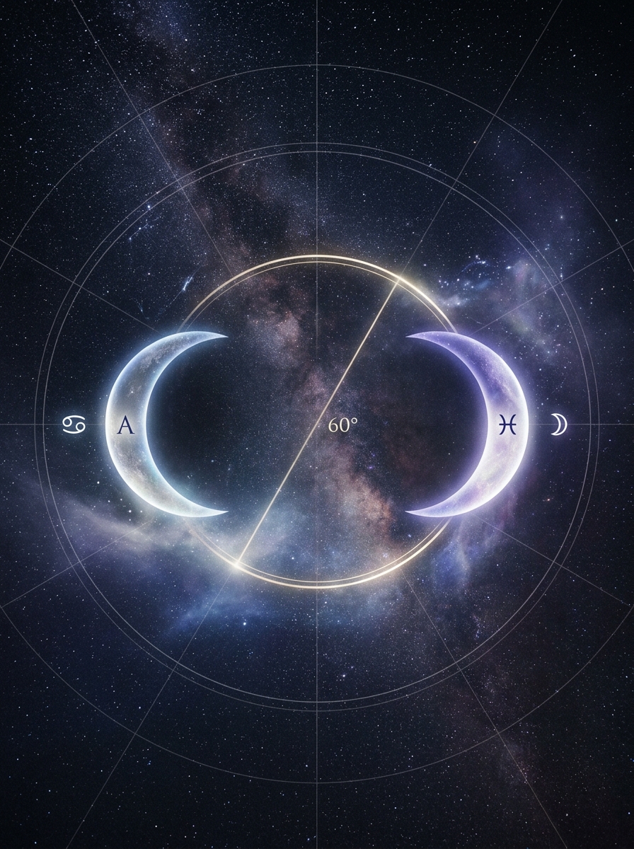 Moon Sextile Moon in Synastry: The Quiet Ease of Shared Weather