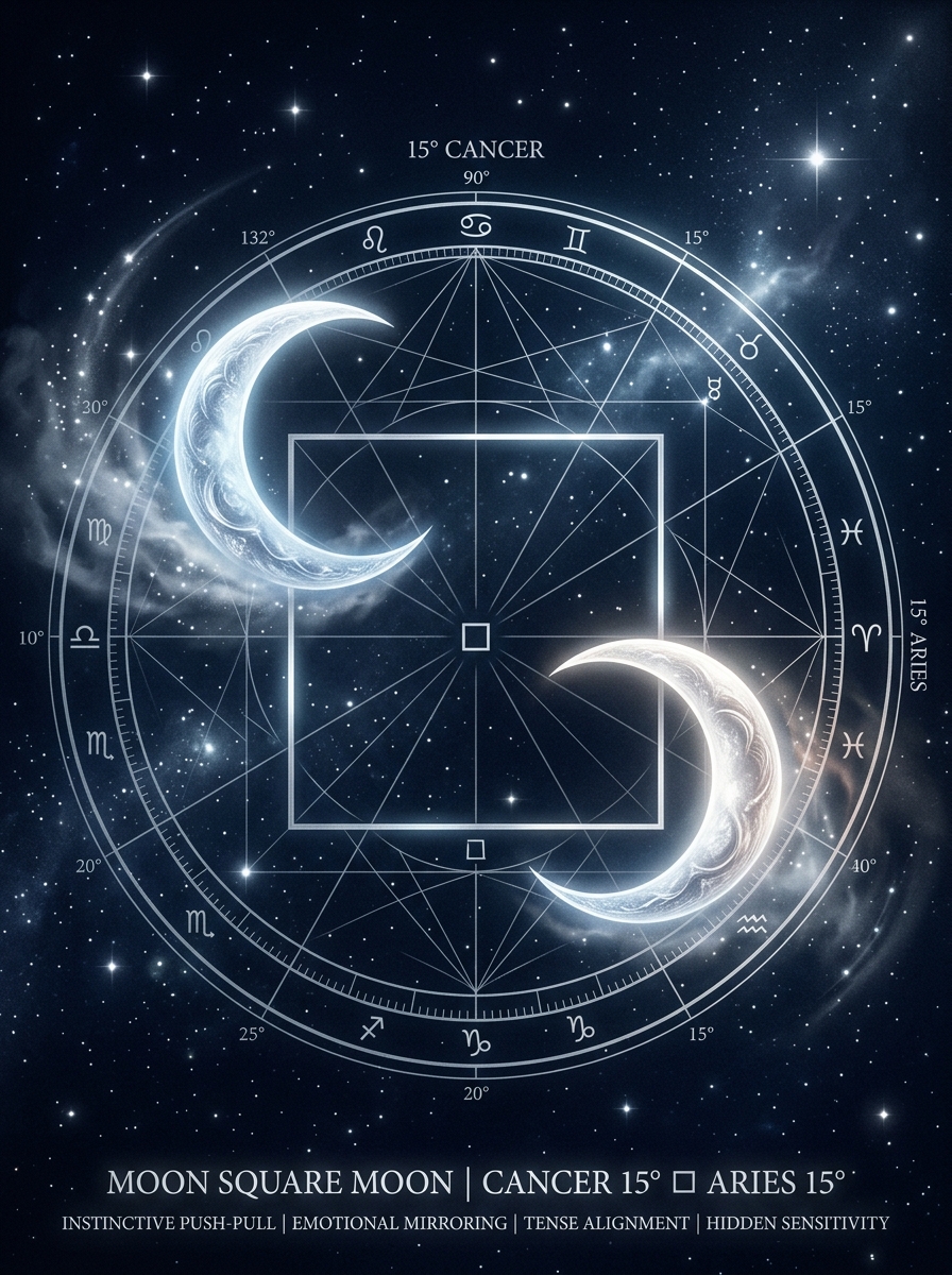 Synastry Moon Square Moon: When Two Weather Systems Share a Sky