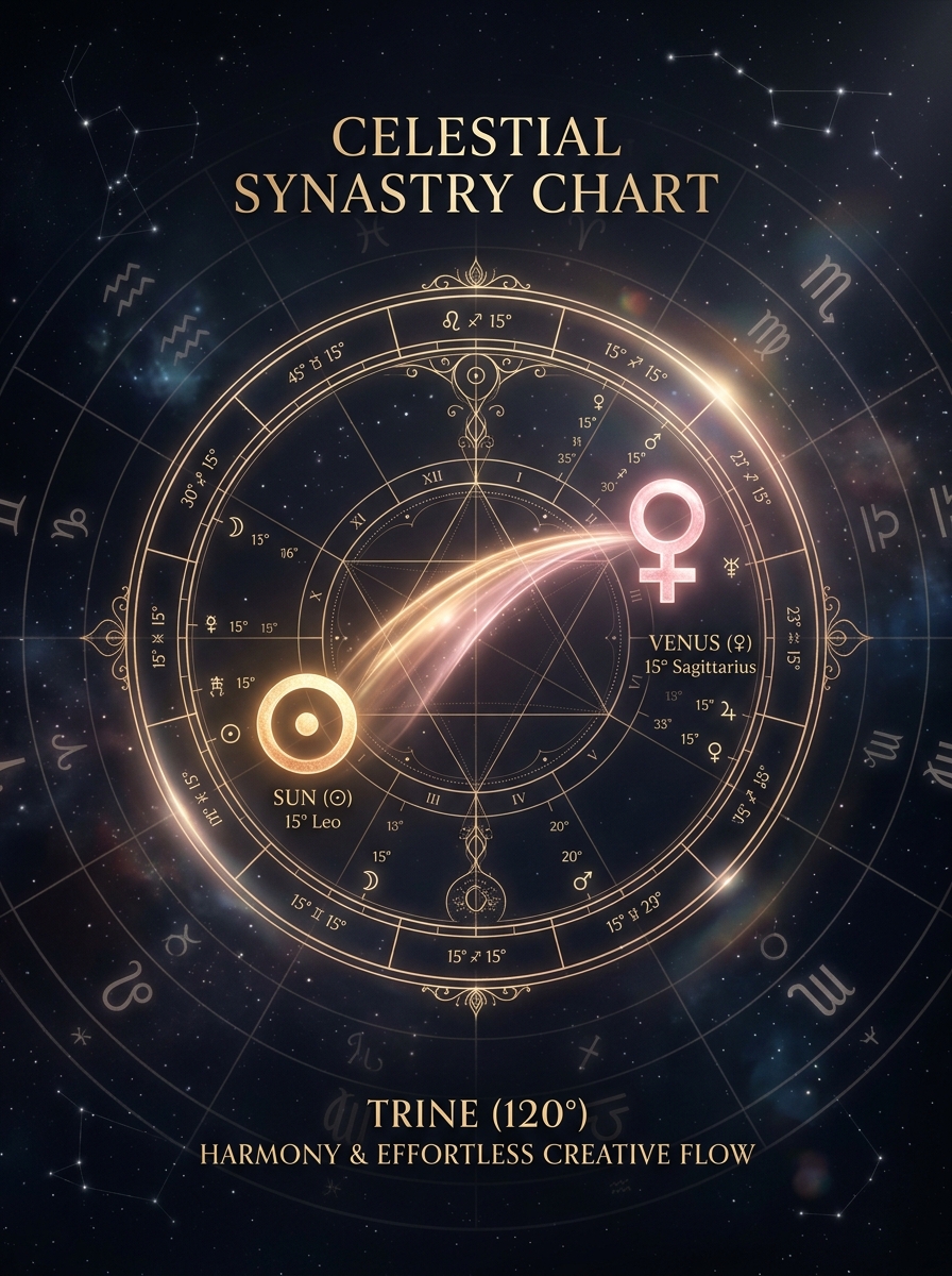 Synastry Sun Trine Venus: The Easy Warmth of Being Wanted