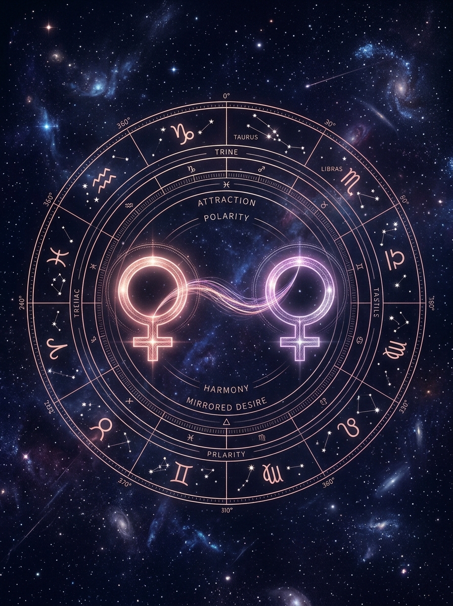 Synastry Venus Opposition Venus: The Beauty of Mismatch, the Friction of Want