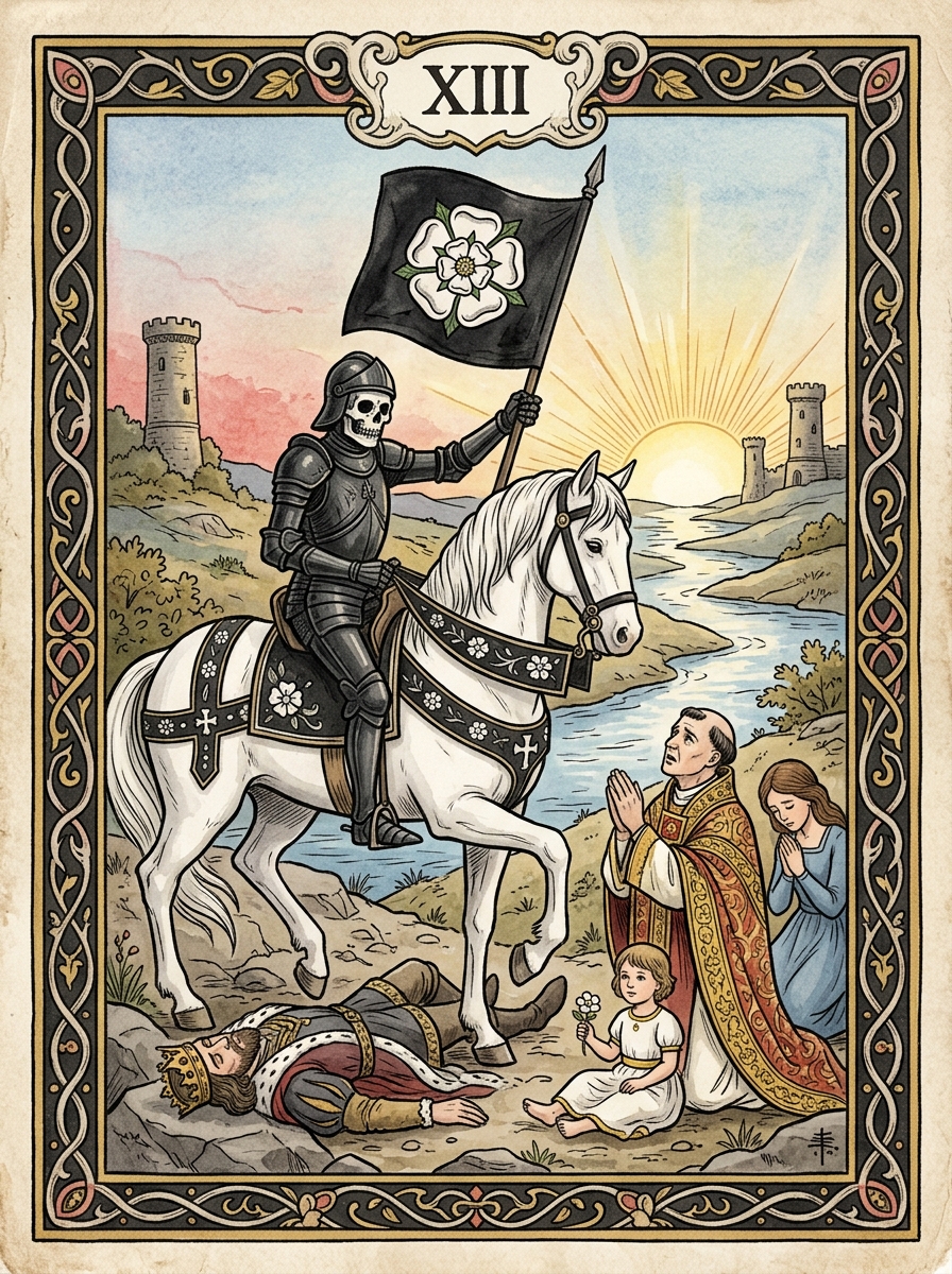 The Death Tarot Card: Meaning, Symbolism, and Spiritual Transformation