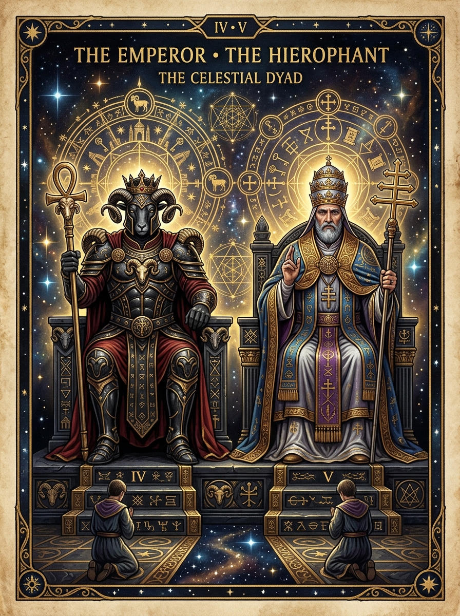 The Emperor and The Hierophant: Law, Lineage, and the Shape of Authority