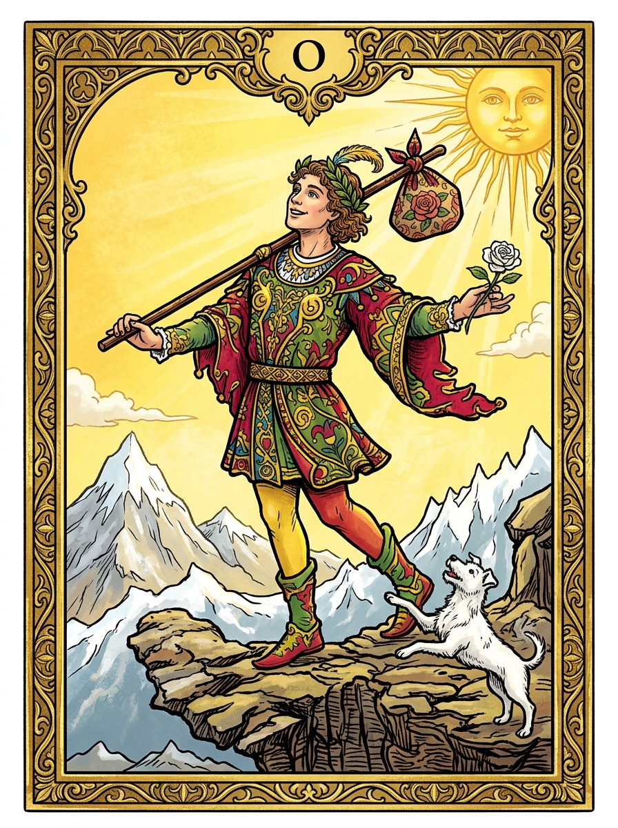 The Fool Tarot Card Meaning: Archetype, Upright, Reversed, and Symbolism