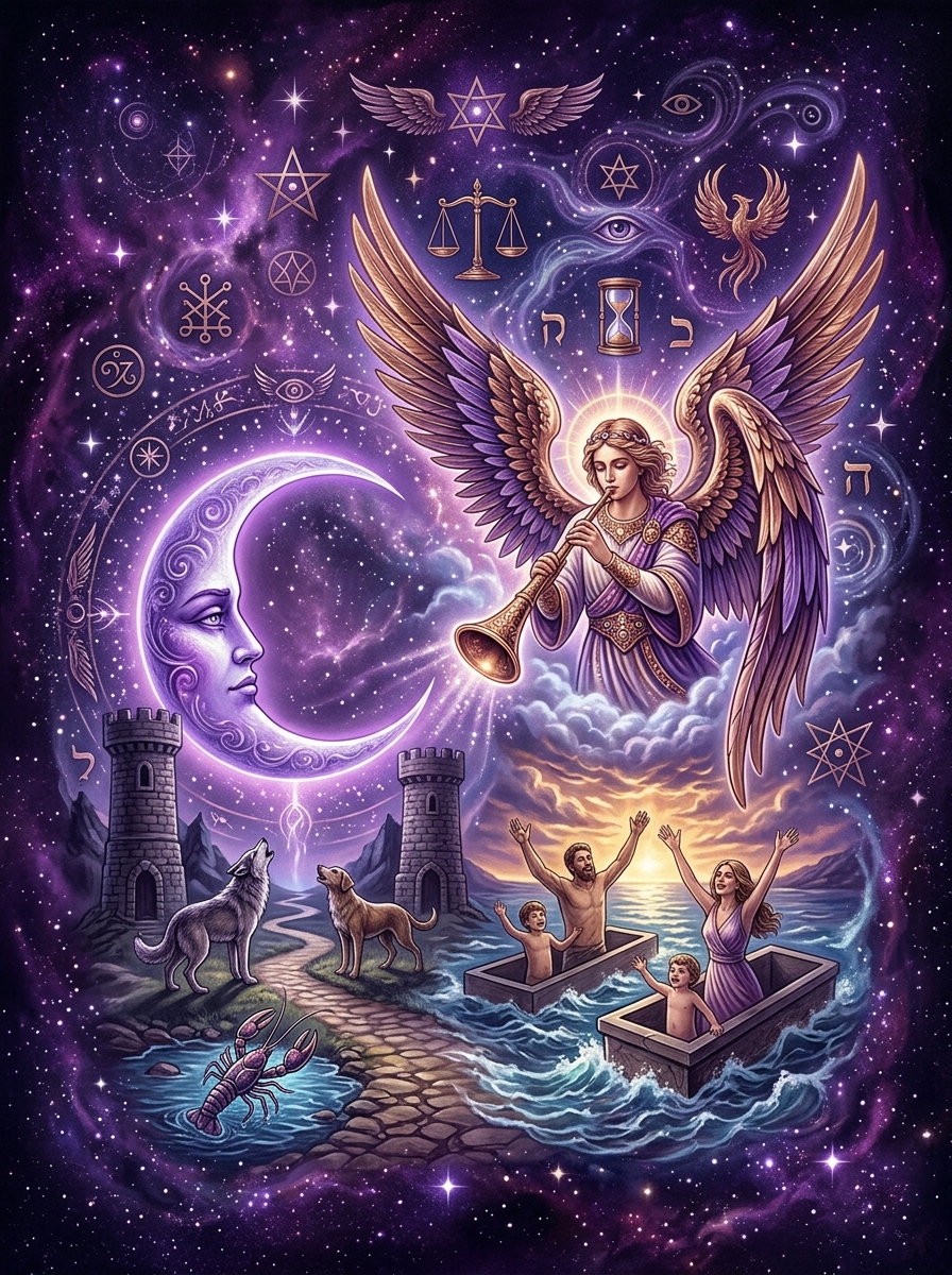 The Moon and Judgement Tarot Combination: From Subconscious Shadow to Spiritual Awakening